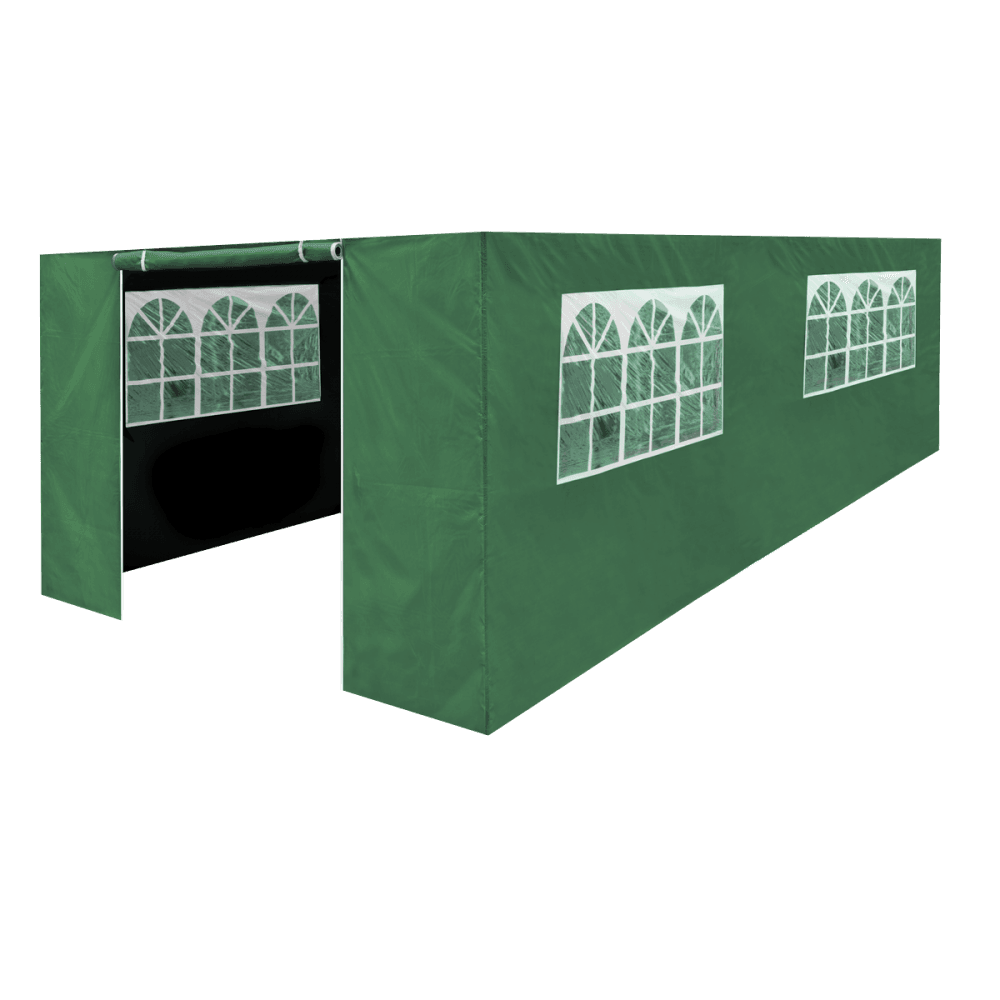 Dellonda Premium Side Walls/Doors/Windows for Gazebo/Marquee, Fits 3 x 6m Models - Dark Green Model No- DG156