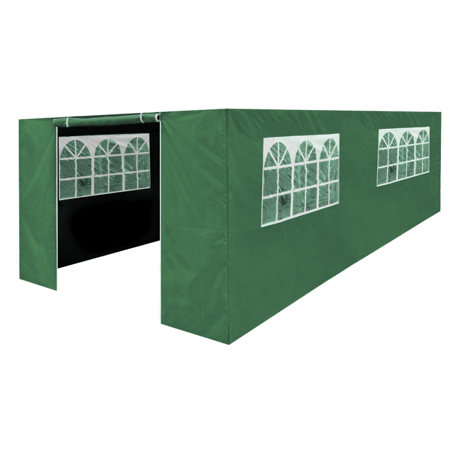 Dellonda Premium Side Walls/Doors/Windows for Gazebo/Marquee, Fits 3 x 6m Models - Dark Green Model No- DG156
