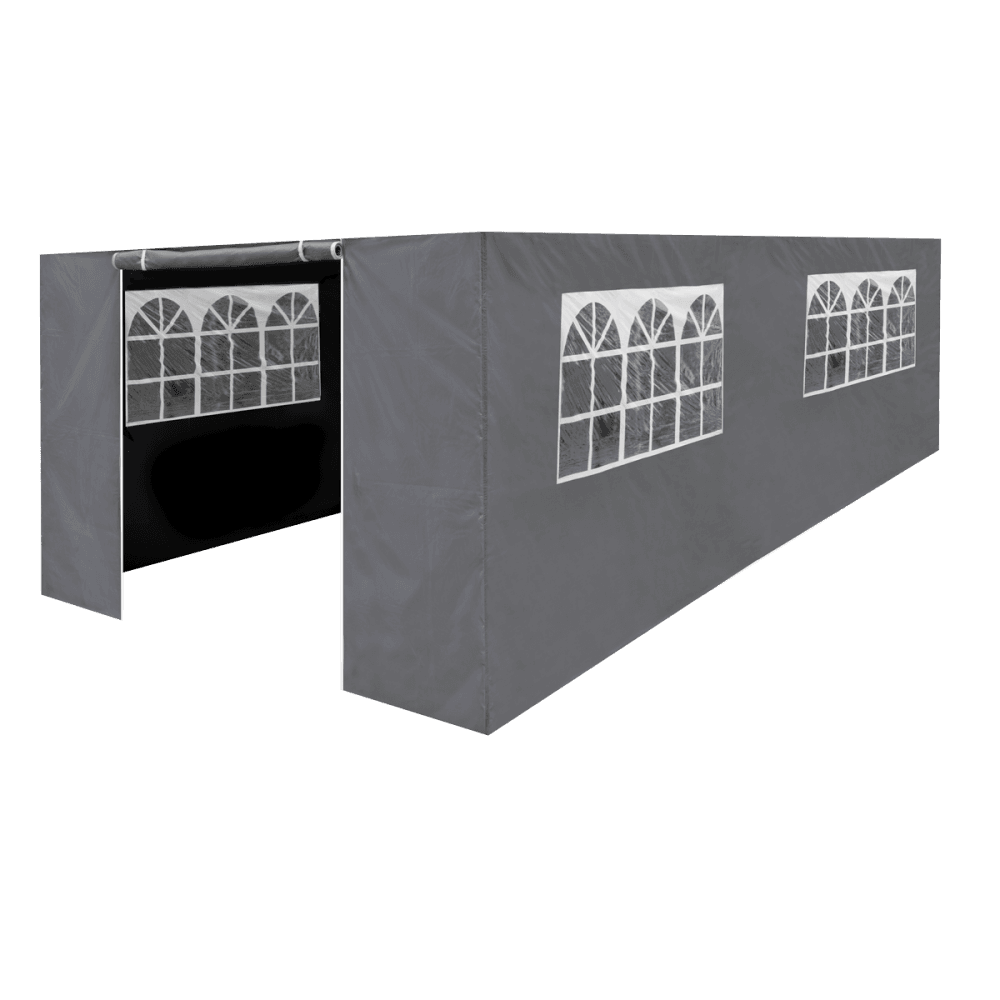 Dellonda Premium Side Walls/Doors/Windows for Gazebo/Marquee, Fits 3 x 6m Models - Grey Model No- DG157