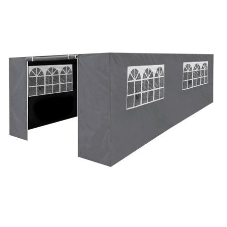 Dellonda Premium Side Walls/Doors/Windows for Gazebo/Marquee, Fits 3 x 6m Models - Grey Model No- DG157
