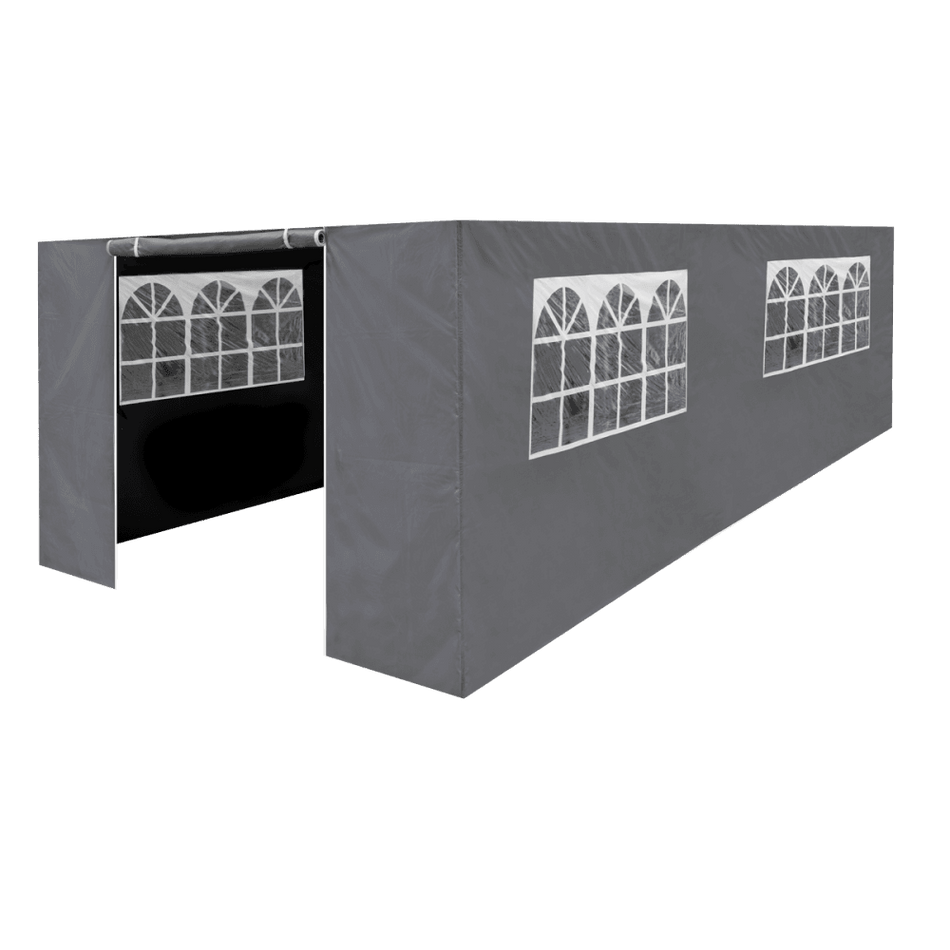 Dellonda Premium Side Walls/Doors/Windows for Gazebo/Marquee, Fits 3 x 6m Models - Grey Model No- DG157