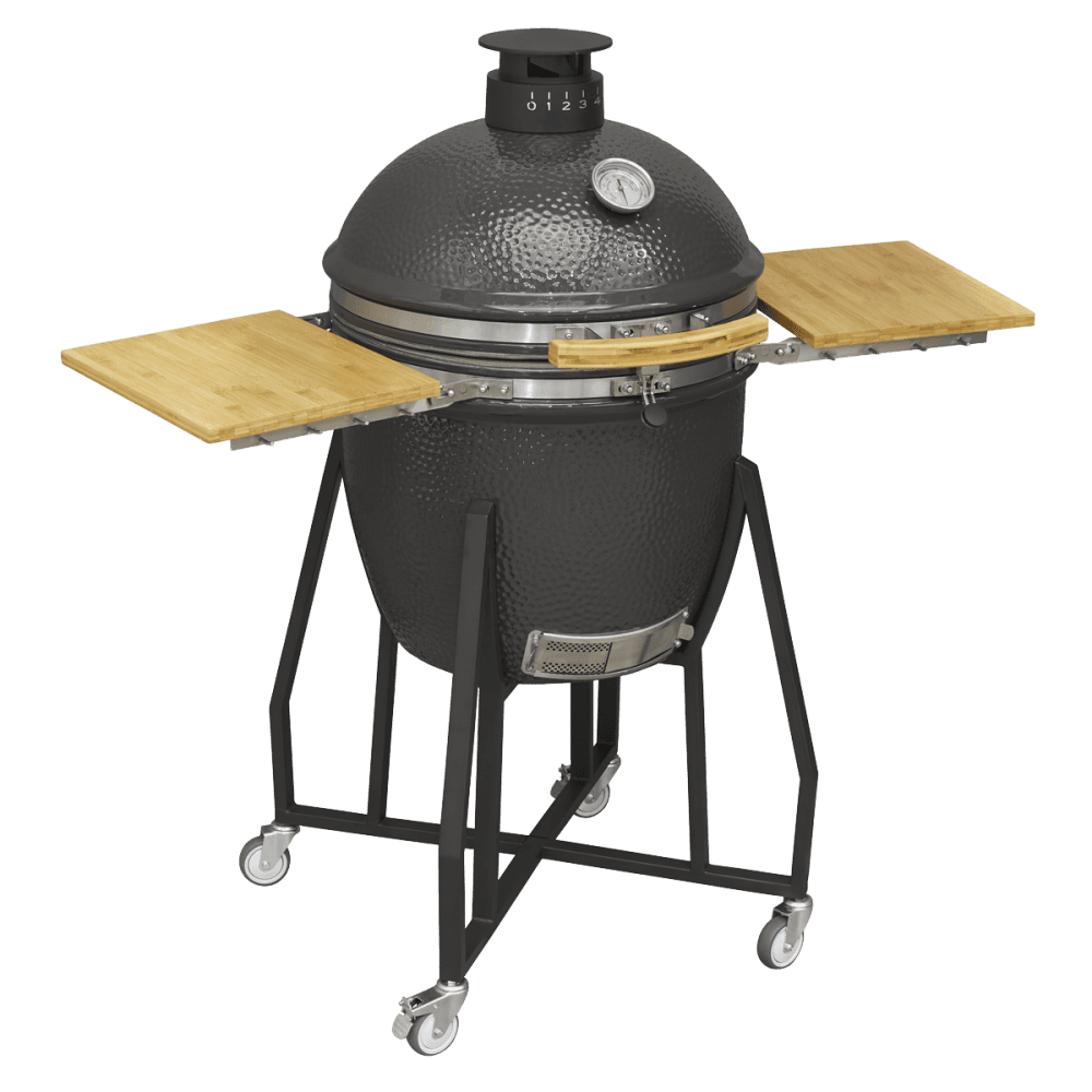 Dellonda Deluxe 22"(56cm) Ceramic Kamado Style BBQ with Wheeled Stand : Model No- DG159