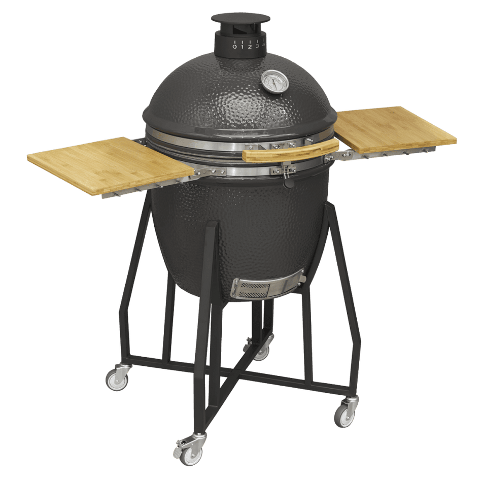 Dellonda Deluxe 22"(56cm) Ceramic Kamado Style BBQ with Wheeled Stand Model No- DG159