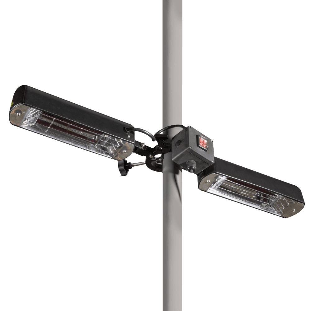 Dellonda Folding Parasol/Gazebo/Patio Outdoor Infrared Heater, Two Panels, Extra Long 5M Cable, 1600W Model No- DG176