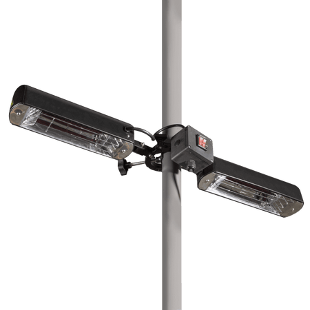 Dellonda Folding Parasol/Gazebo/Patio Outdoor Infrared Heater, Two Panels, Extra Long 5M Cable, 1600W Model No- DG176