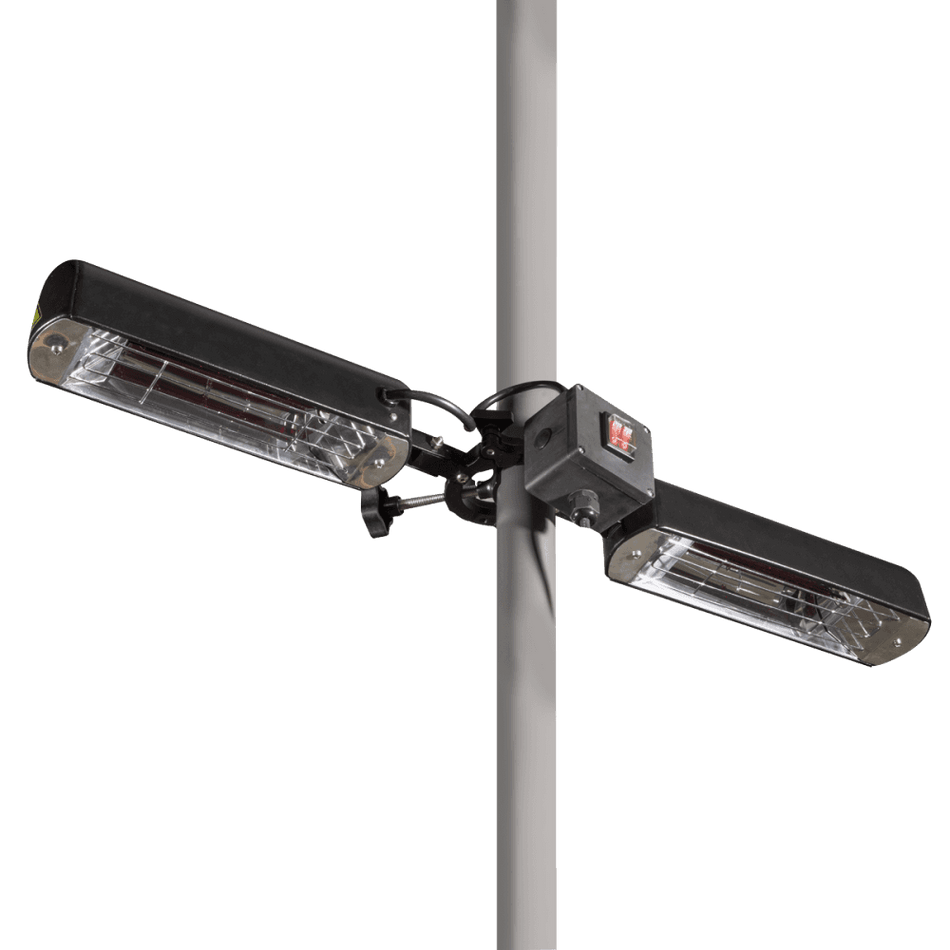 Dellonda Folding Parasol/Gazebo/Patio Outdoor Infrared Heater, Two Panels, Extra Long 5M Cable, 1600W Model No- DG176