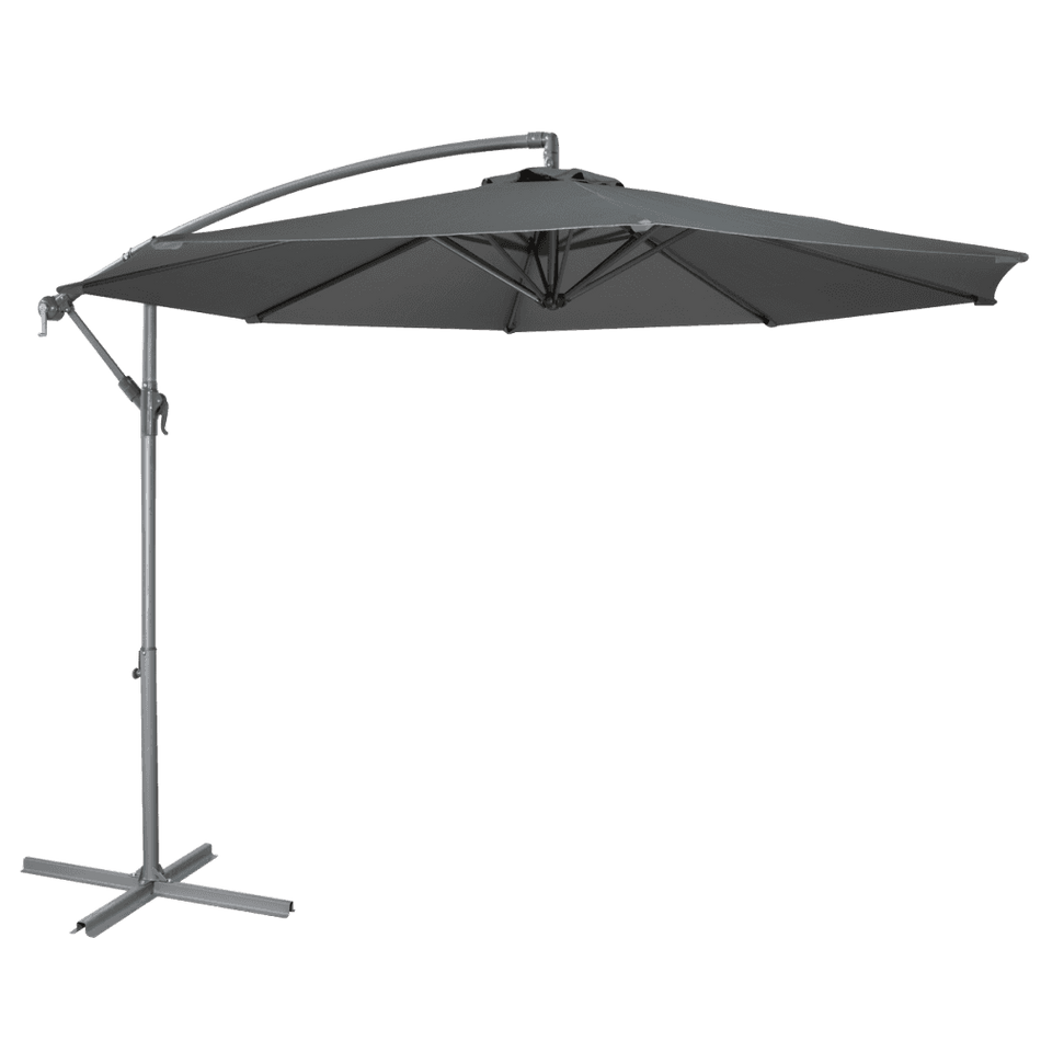 Dellonda Banana Parasol with Cover 3m - Grey Model No- DG264