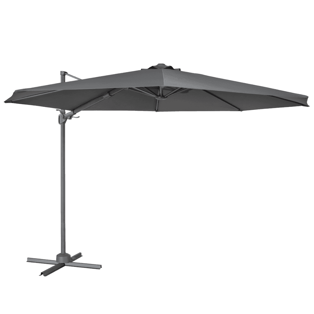 Dellonda Cantilever Parasol with 360 Rotation, Tilt & Cover 3m - Grey Model No- DG267