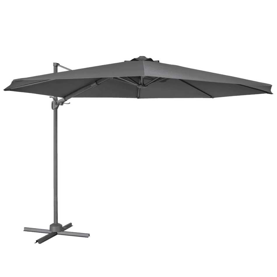 Dellonda Cantilever Parasol with 360 Rotation, Tilt & Cover 3m - Grey Model No- DG267