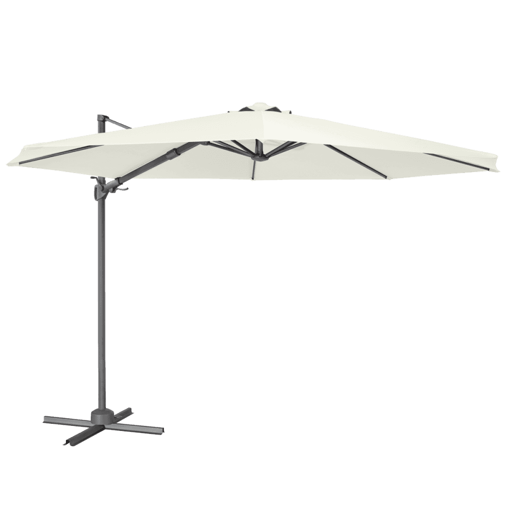 Dellonda Cantilever Parasol with 360 Rotation, Tilt & Cover 3m - Cream Model No- DG268