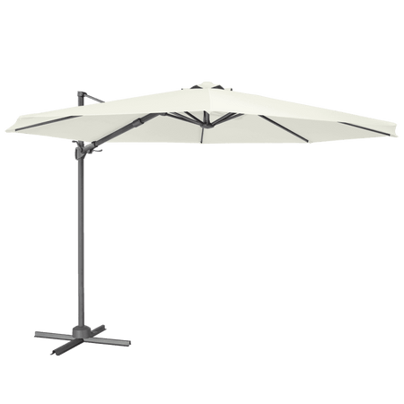 Dellonda Cantilever Parasol with 360 Rotation, Tilt & Cover 3m - Cream Model No- DG268