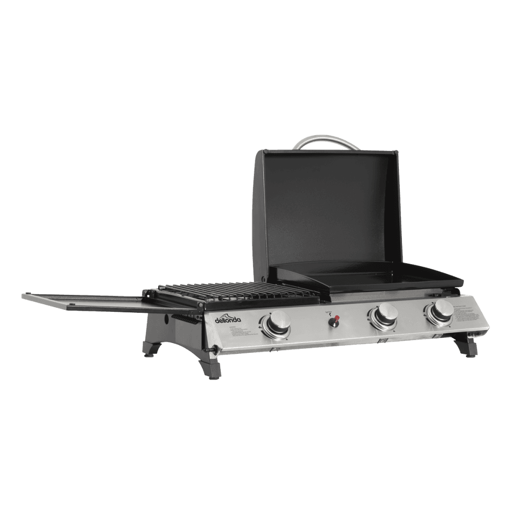 Dellonda 3 Burner Stainless Steel Portable Gas Plancha/Grill 8.5kW Model No- DG276