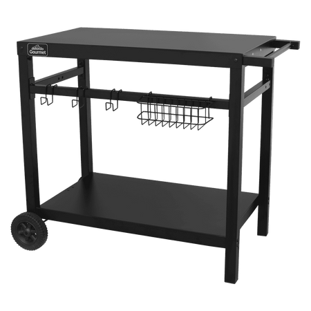 Dellonda Plancha Trolley with Utensil Holder - Black Model No- DG45