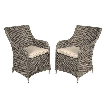 Dellonda Chester Rattan Wicker Outdoor Garden Dining Chairs 2pc Model No- DG64