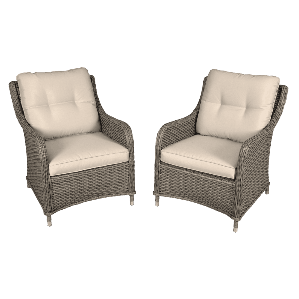 Dellonda Chester Rattan Wicker Outdoor Armchairs 2pc Model No- DG69