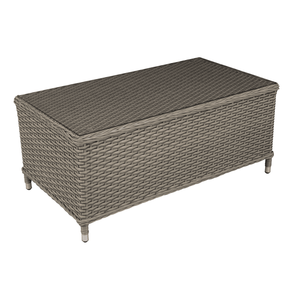 Dellonda Chester Rattan Wicker Outdoor Balcony Table with Tempered Glass Top Model No- DG71