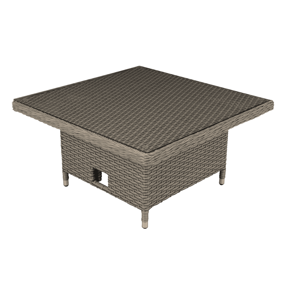 Dellonda Chester Rattan Wicker Adjustable-Height Outdoor Dining Table Model No- DG73