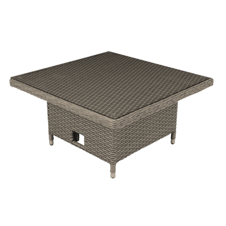 Dellonda Chester Rattan Wicker Adjustable-Height Outdoor Dining Table Model No- DG73