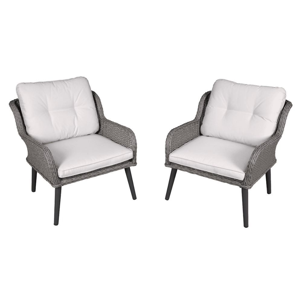 Dellonda Buxton Rattan Wicker Outdoor Chair Set 2pc Model No- DG79