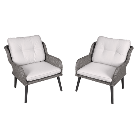 Dellonda Buxton Rattan Wicker Outdoor Chair Set 2pc Model No- DG79