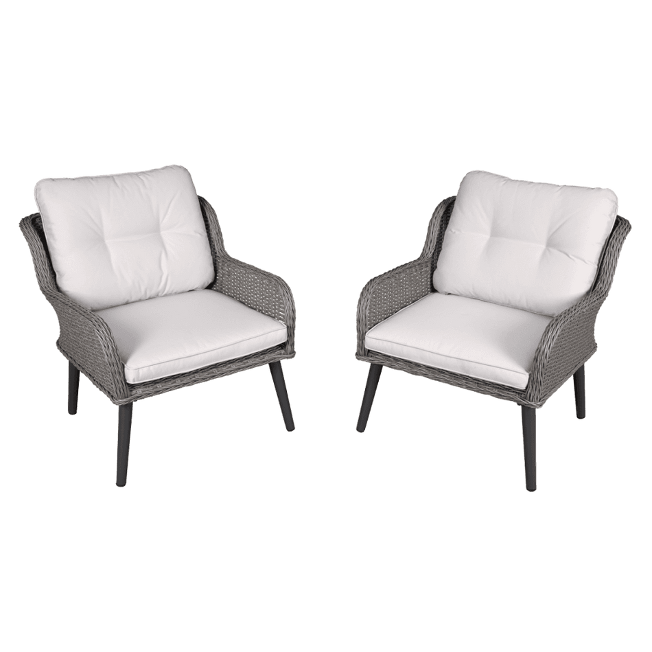 Dellonda Buxton Rattan Wicker Outdoor Chair Set 2pc Model No- DG79