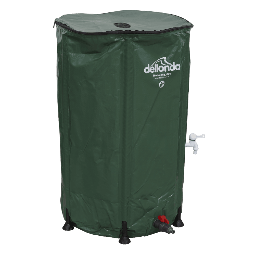 Dellonda Collapsible PVC Garden Water Butt with Zipped Lid & Drain Tap 250L Model No- DG9