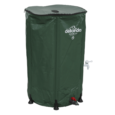Dellonda Collapsible PVC Garden Water Butt with Zipped Lid & Drain Tap 250L Model No- DG9