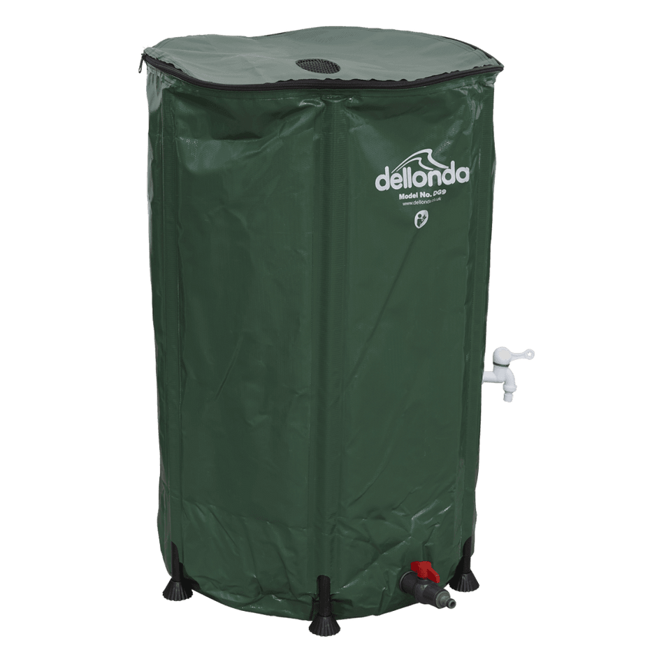 Dellonda Collapsible PVC Garden Water Butt with Zipped Lid & Drain Tap 250L Model No- DG9