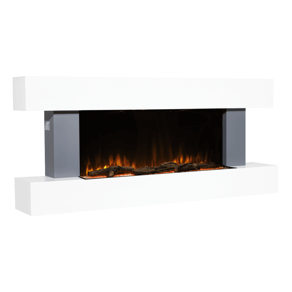 Baridi Wall Mounting Electric Fireplace with LED Flame Effect 52" - Grey Model No- DH112