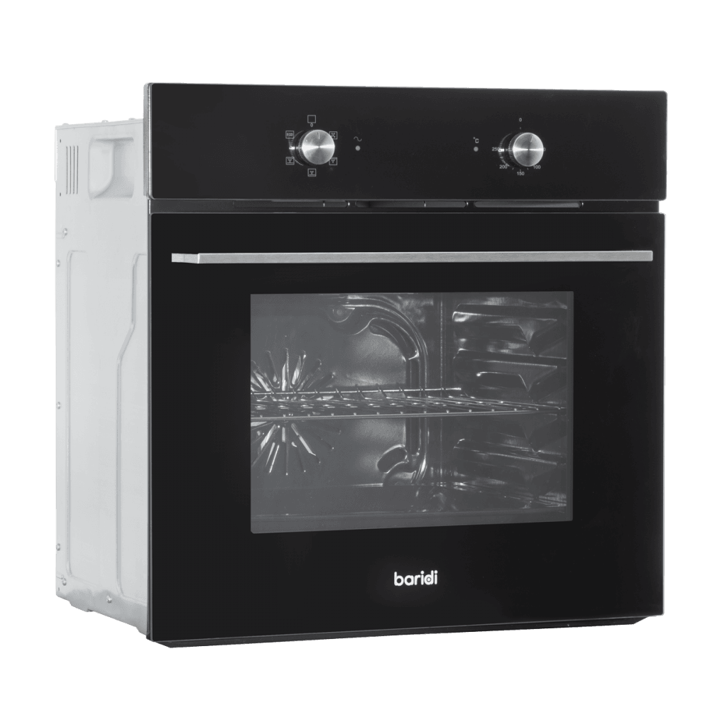 Baridi Integrated Fan-Assisted Electric Oven 60cm 55L Capacity - Black Model No- DH124
