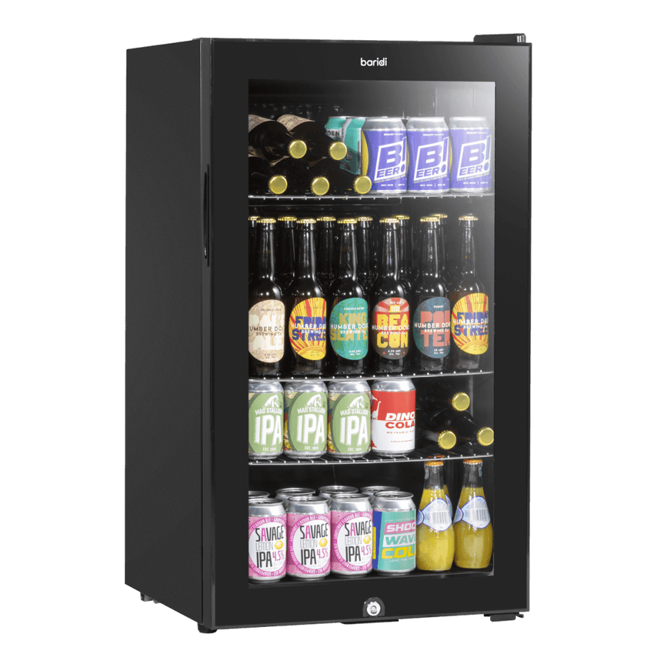 Baridi Wine, Beer & Drinks Fridge 85L Capacity - Black Model No- DH13