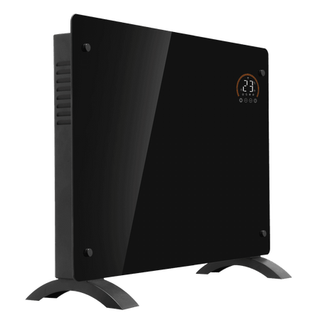 Baridi Electric Glass Panel Heater, 1500W, Thermostat Controlled 24Hr 7 Day Timer, Wi-Fi Enabled, Remote Control, Black - DH137 Model No- DH137