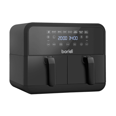 Baridi Dual Zone Air Fryer with 8 Preset Functions 8L Capacity Model No- DH172