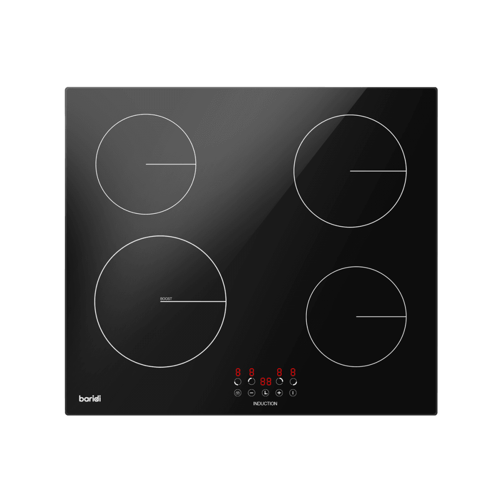 Baridi Integrated Induction Hob with 4 Cooking Zones 60cm 6800W Output Model No- DH176