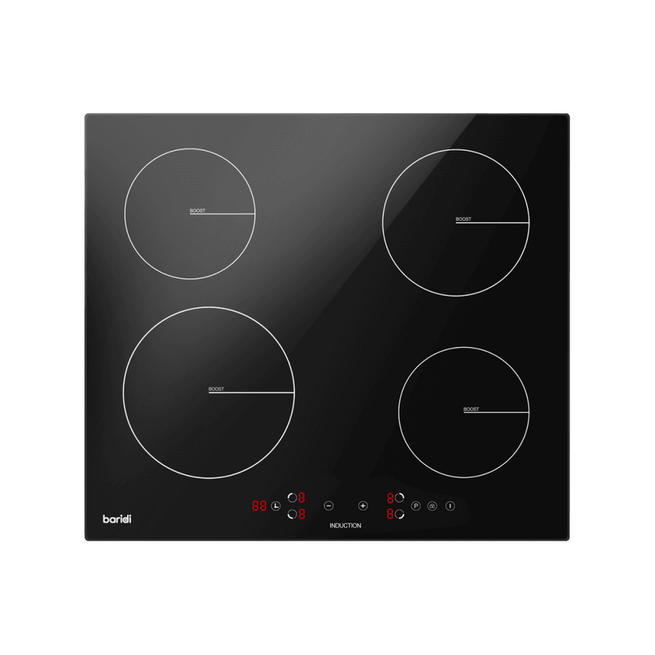 Baridi Integrated Induction Hob with 4 Cooking Zones 60cm 2800W Output Model No- DH177