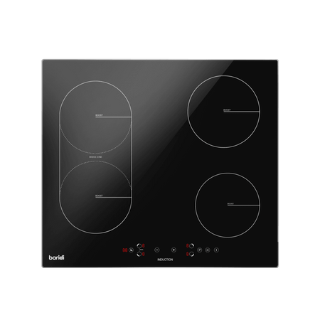 Baridi Integrated Induction Hob with 4 Cooking Zones & Bridge Zone 60cm 2800W Output Model No- DH178