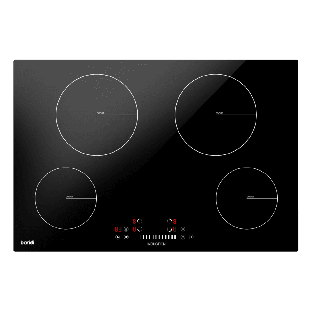 Baridi Integrated Induction Hob with 4 Cooking Zones 77cm 7200W Output Model No- DH179