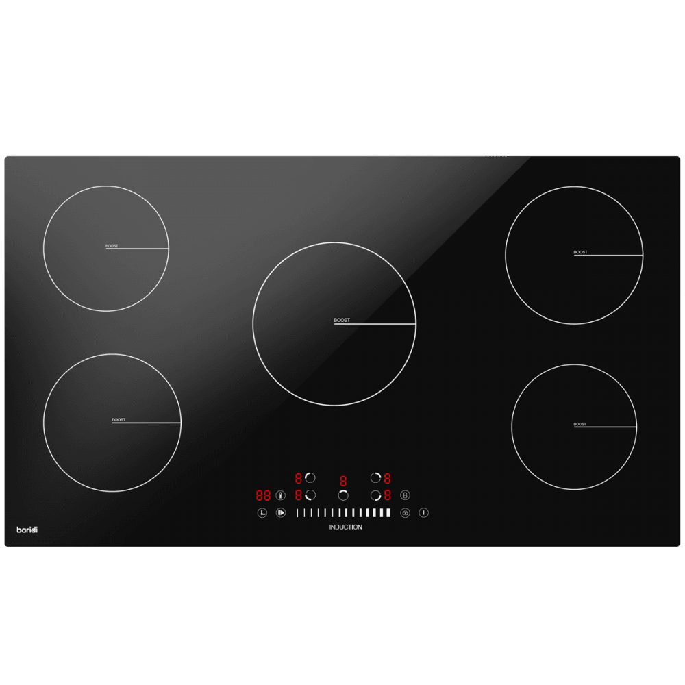 Baridi Integrated Induction Hob with 5 Cooking Zones 90cm 9300W Output Model No- DH180