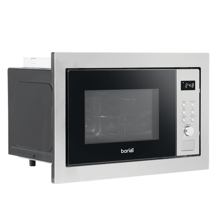 Baridi Integrated Microwave Oven with Grill 25L Capacity 900W - Stainless Steel Model No- DH197