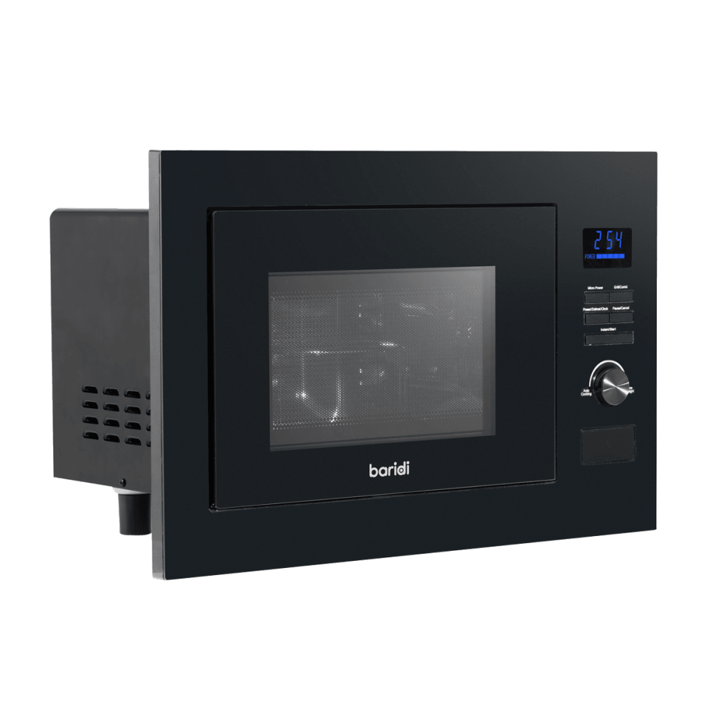 Baridi Integrated Microwave Oven with Grill 25L Capacity 900W - Black Model No- DH198