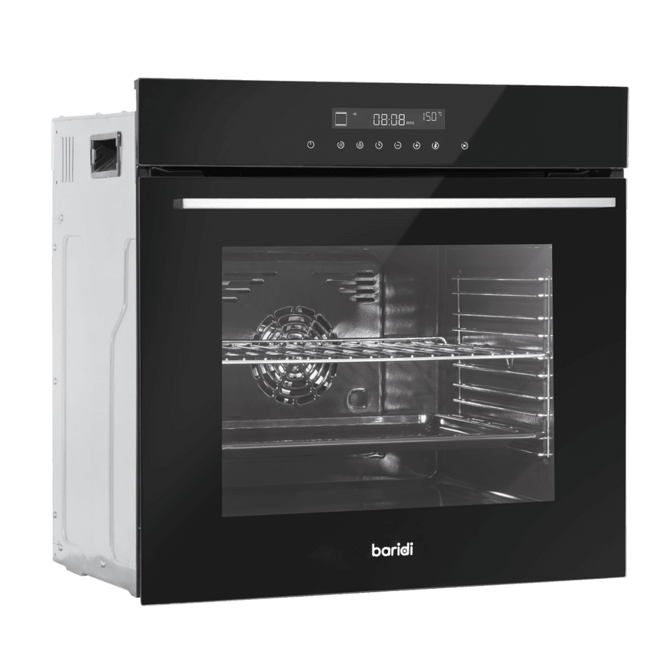 Baridi Integrated Fan-Assisted Electric Oven 60cm 72L Capacity - Black Model No- DH199
