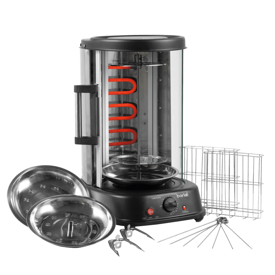 Baridi Vertical 360 Rotisserie Smokeless Grill 21L Capacity Model No- DH216