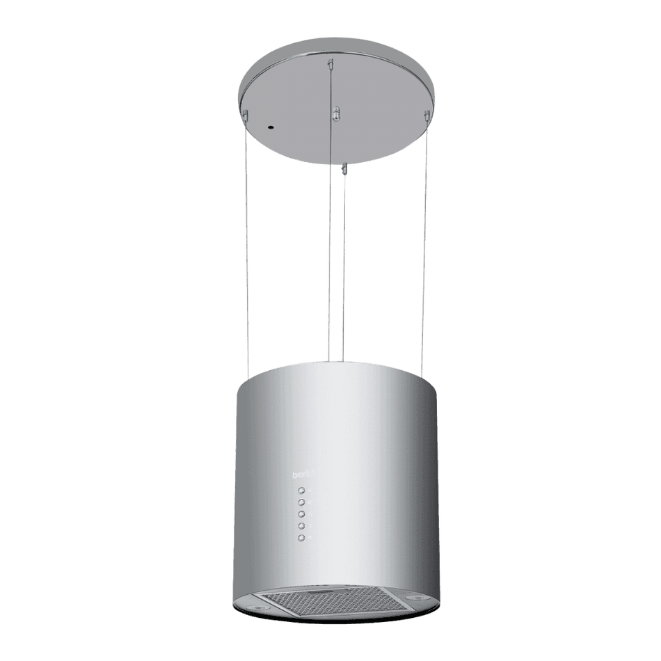 Baridi Round Island Cooker Hood 35cm - Stainless Steel Model No- DH220