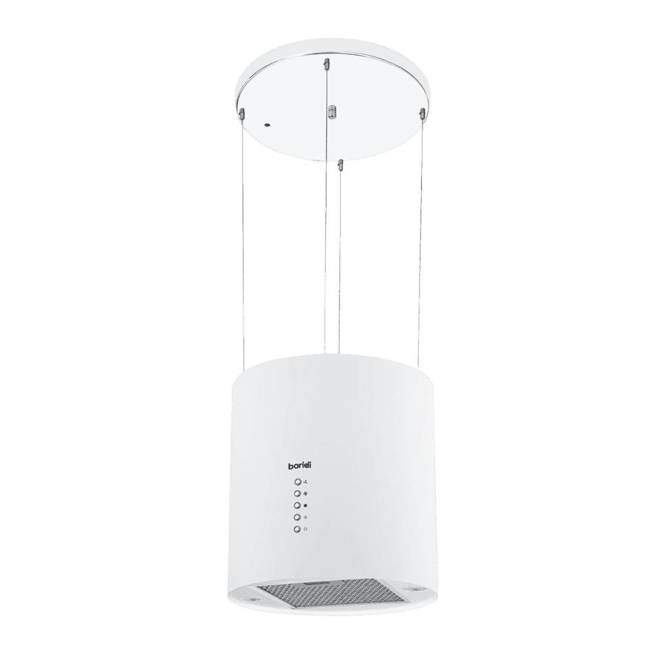 Baridi Round Island Cooker Hood 35cm - White Model No- DH221