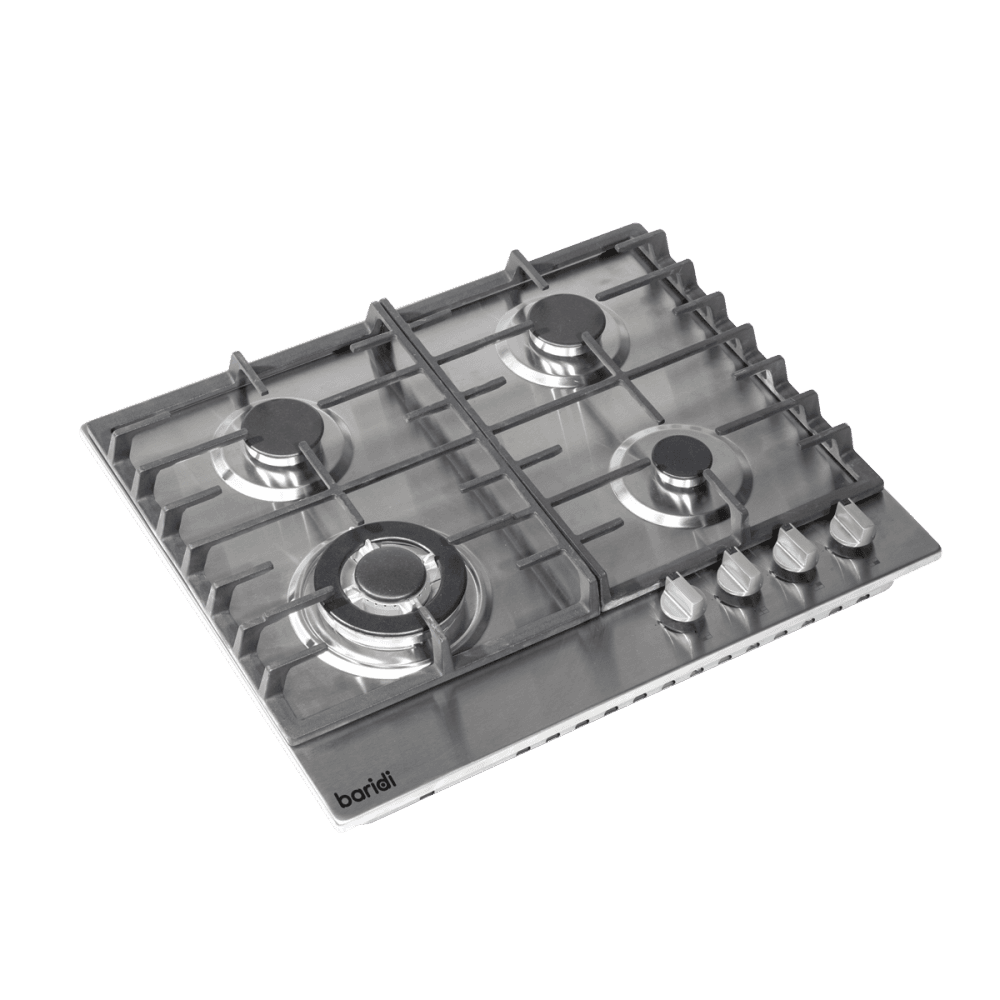 Baridi Gas Hob with 4 Cooking Zones 60cm - Stainless Steel Model No- DH225