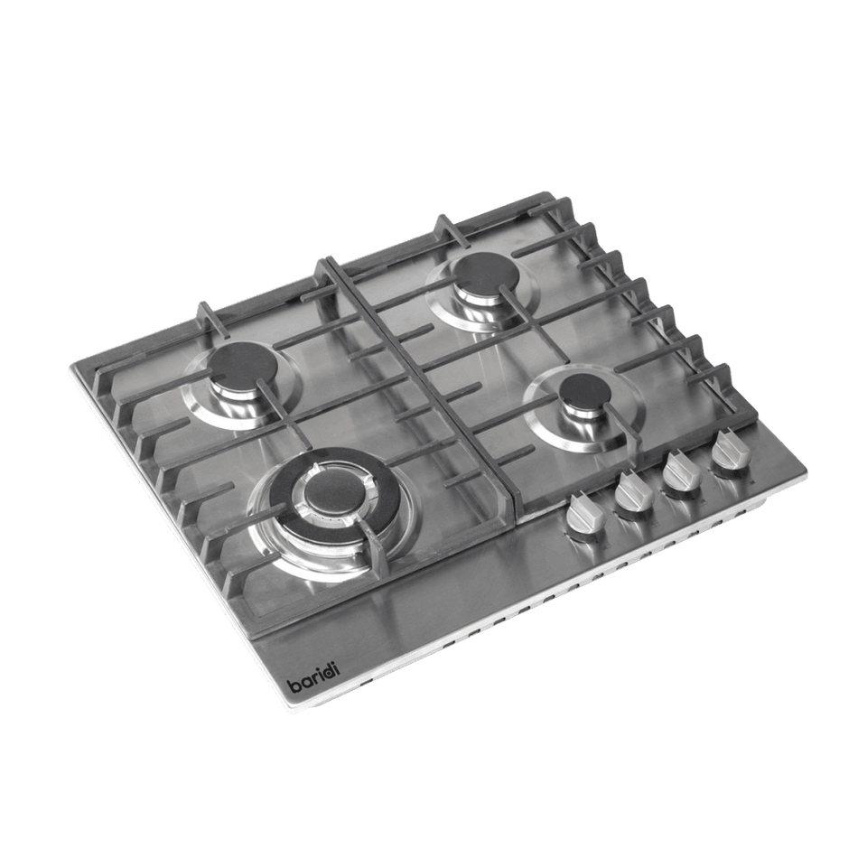 Baridi Gas Hob with 4 Cooking Zones 60cm - Stainless Steel Model No- DH225