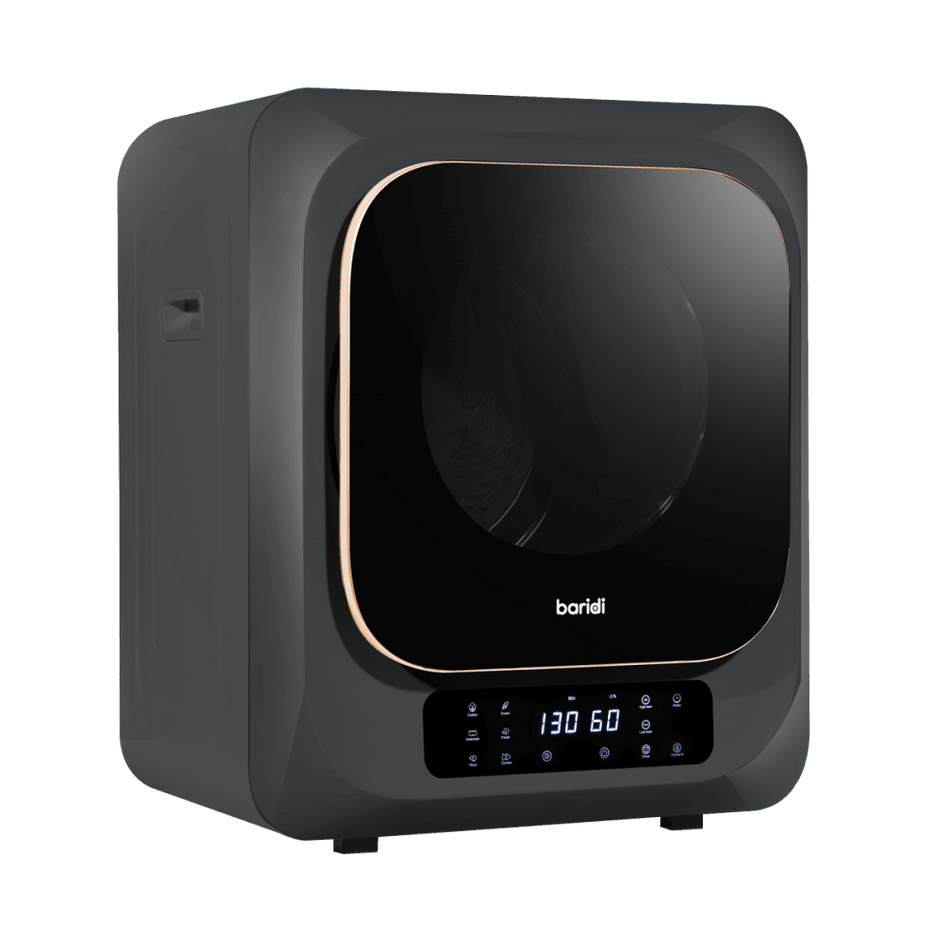 Baridi Tabletop Tumble Dryer with Digital Controls 2.5kg Capacity - Black Model No- DH229