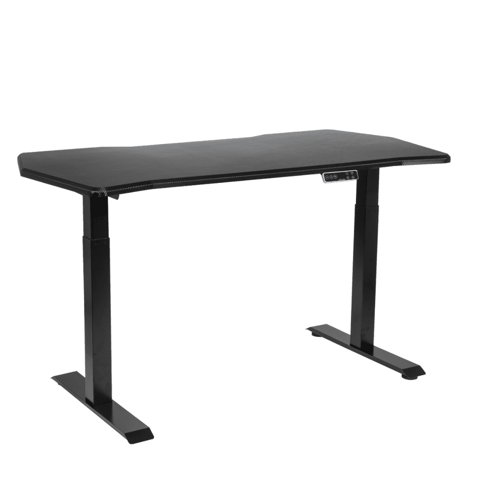 Dellonda Carbon Fibre Effect Electric Height Adjustable Standing Desk, 1400 x 700mm Dual Motor 100kg Model No- DH241