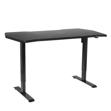 Dellonda Single Motor Ultra-Quiet Adjustable-Height Electric Sit/Stand Desk - Carbon Fibre Effect Desktop Model No- DH243