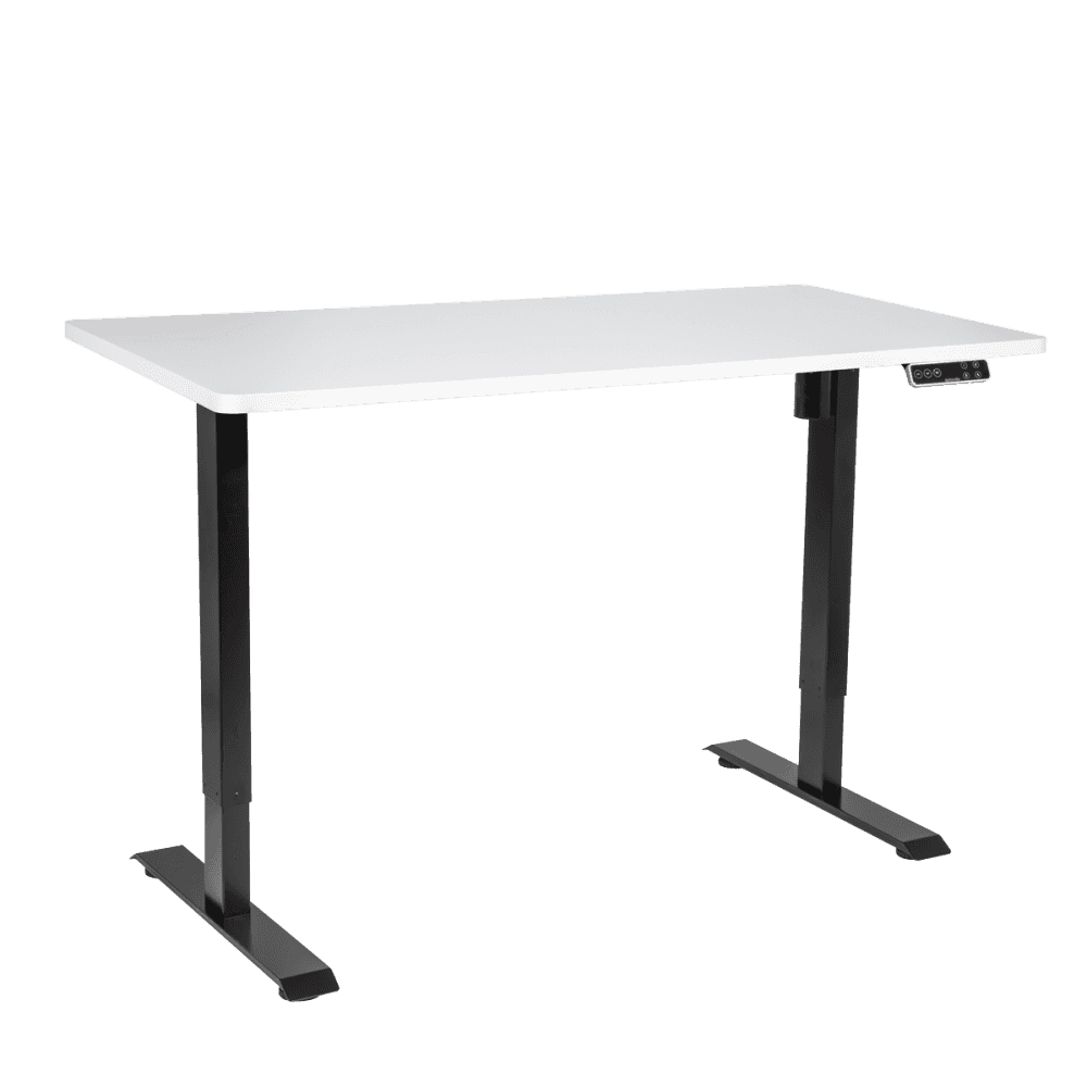 Dellonda White Electric Height Adjustable Standing Desk with Memory, Quiet, 1400x700mm Model No- DH244